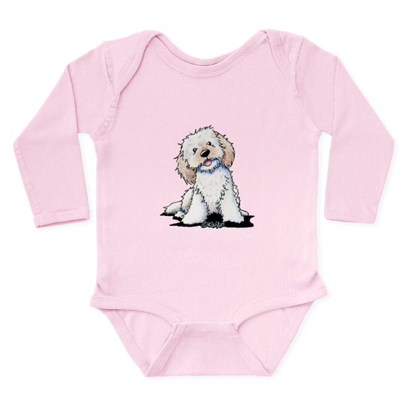 CafePress - Smiling Doodle Puppy Long Sleeve Infant Bodysuit - Long Sleeve Cotton Baby Bodysuit