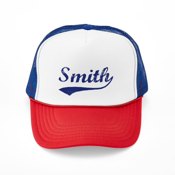 CafePress - Smith Vintage (Blue) - Adjustable Unisex Printed Trucker Hat with Mesh Back