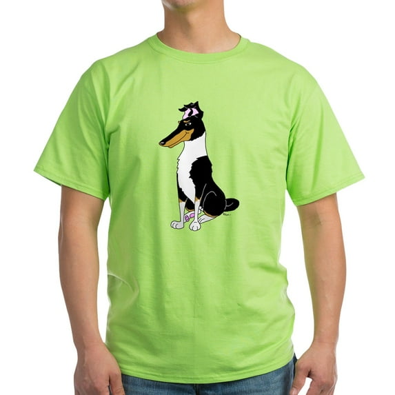 CafePress - Smooth Tricolor Collie Light T Shirt - Light T-Shirt - CP