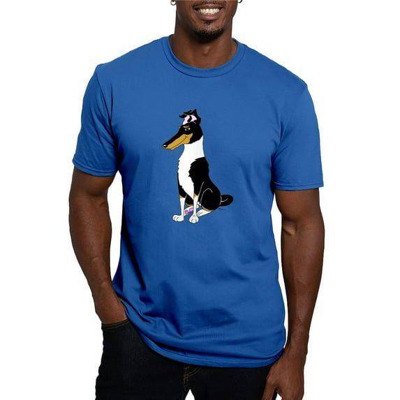 CafePress - Smooth Tricolor Collie Men's Fitted T Shirt (Dark) - Men's Fitted T-Shirt
