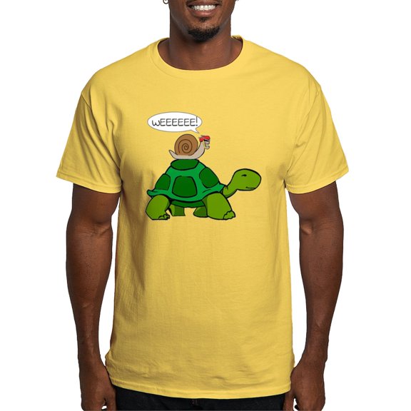 CafePress - Snail & Turtle Light T Shirt - Men's Classic Graphic T-Shirt