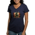 thumbnail image 1 of CafePress - Snake Eyes T Shirt - Women's V-Neck Dark T-Shirt, 1 of 4