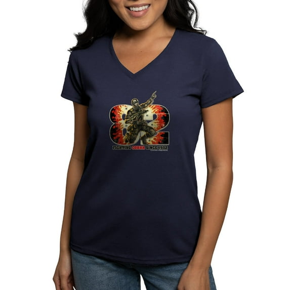 CafePress - Snake Eyes T Shirt - Women's V-Neck Dark T-Shirt