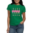 thumbnail image 1 of CafePress - Snazzy Flamingos T Shirt - Women's Traditional Fit Dark T-Shirt, 1 of 4