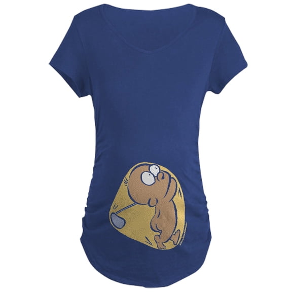 CafePress - Sneak Peek Future Golfer Maternity Dark T Shirt - Maternity Dark T-Shirt