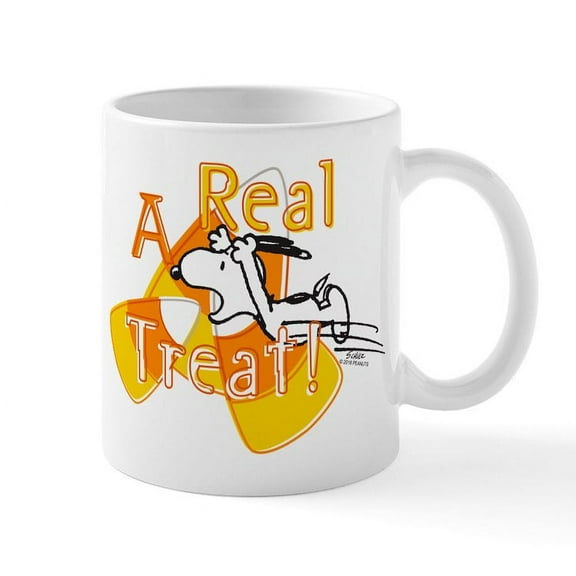 CafePress - Snoopy A Real Treat - 11 oz Ceramic Mug - Novelty Coffee Tea Cup
