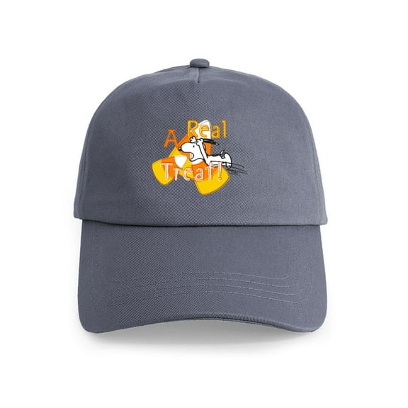 CafePress - Snoopy A Real Treat Cap - Adjustable 100% Brushed Unisex Casual Cotton Baseball Cap, Beige, 1