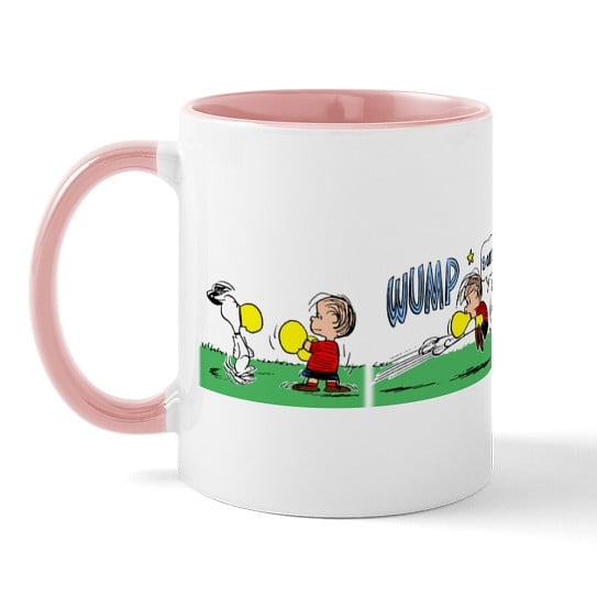CafePress - Snoopy And Linus RUMBLE!! Mug - 11 oz Ceramic Mug - Novelty Coffee Tea Cup