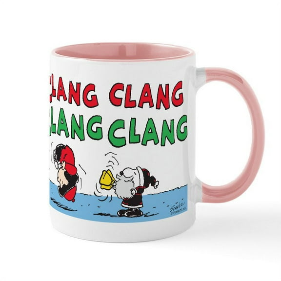 CafePress - Snoopy And Lucy Christmas Mug - 11 oz Ceramic Mug - Novelty Coffee Tea Cup