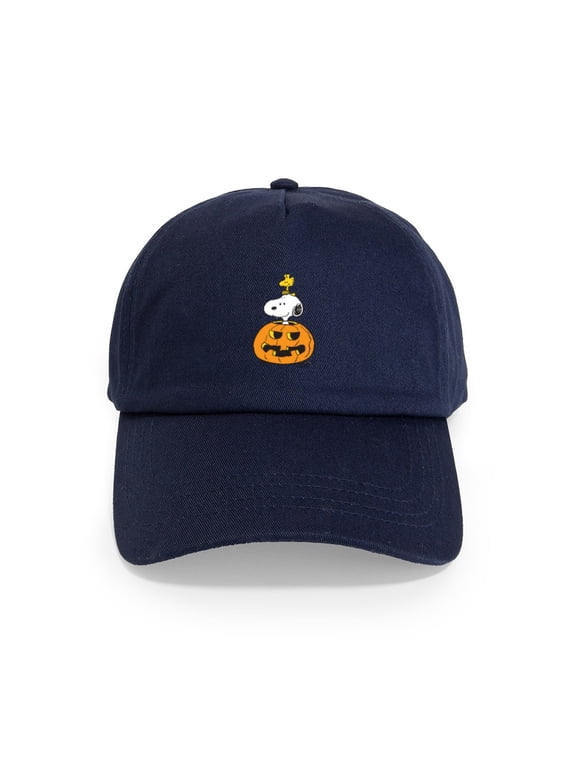 - Snoopy And Woodstock Halloween Cap - Adjustable 100% Brushed Unisex Casual Cotton Baseball Cap, Beige, 1