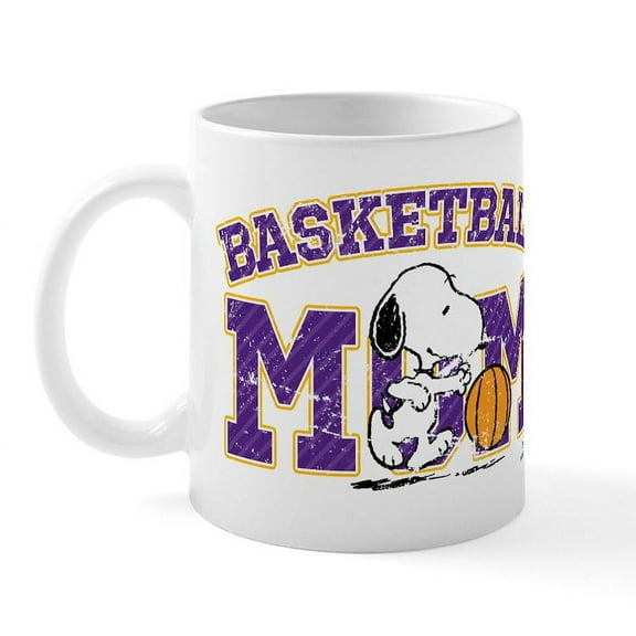 CafePress - Snoopy Basketball Mom Mug - 11 oz Ceramic Mug - Novelty Coffee Tea Cup