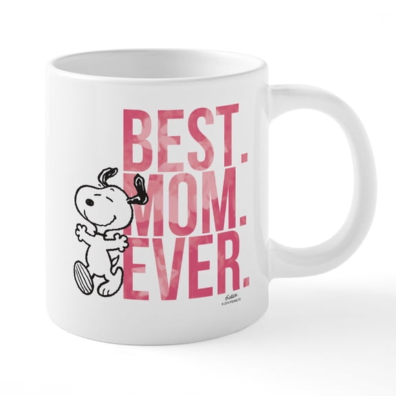 CafePress - Snoopy Best Mom Ever - 20 Oz White Ceramic Mega Mug