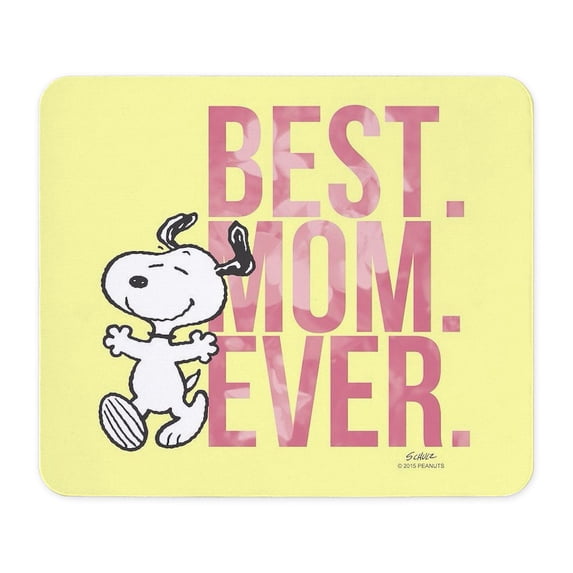 CafePress - Snoopy Best Mom Ever Full Bleed Mousepad - Non-slip Rubber Mousepad, Gaming Mouse Pad