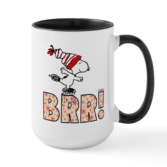 CafePress - Snoopy Brr! - 15 oz Ceramic Large White Novelty Mug