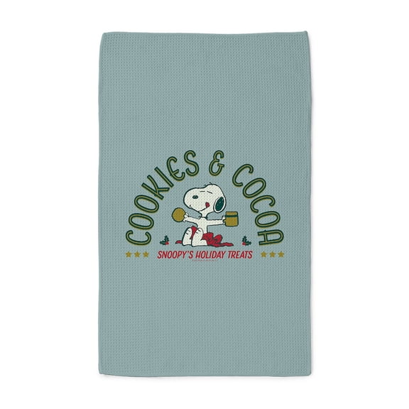 CafePress - Snoopy Cookies & Cocoa - Tea Towel