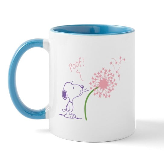 CafePress - Snoopy Dandelion 11 Oz Ceramic Mug - 11 oz Ceramic Mug - Novelty Coffee Tea Cup