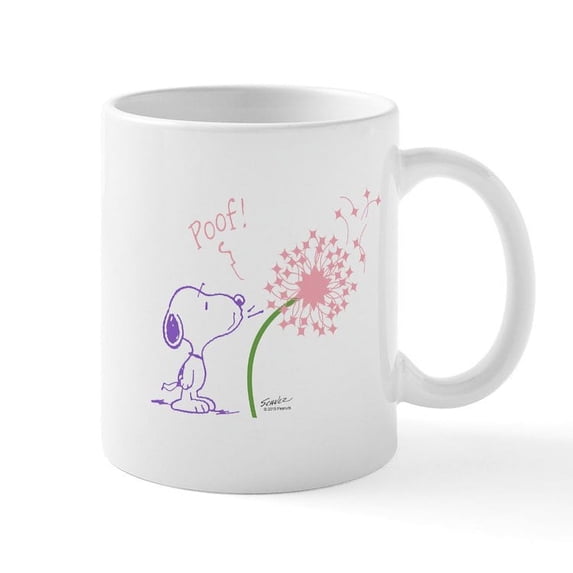 CafePress - Snoopy Dandelion Mug - 11 oz Ceramic Mug - Novelty Coffee Tea Cup