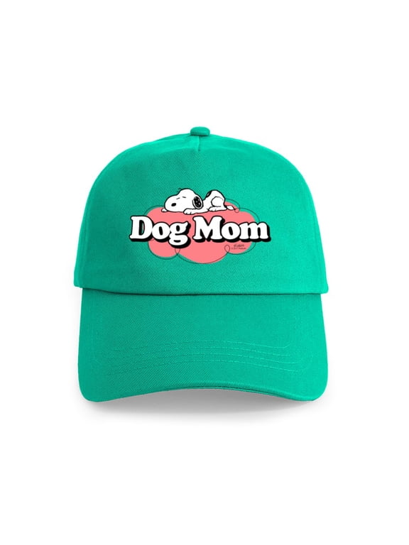 - Snoopy Dog Mom - Adjustable 100% Brushed Unisex Casual Cotton Baseball Cap, Beige, 1