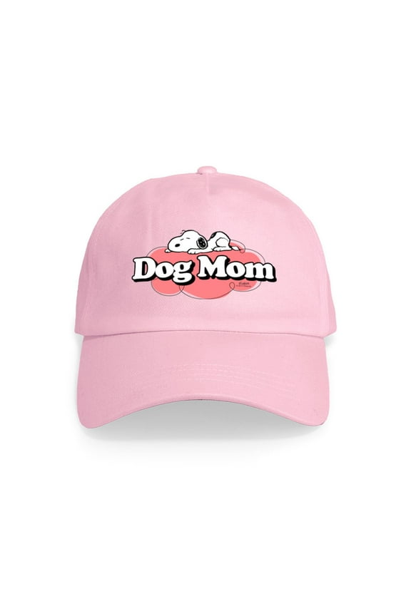 - Snoopy Dog Mom - Adjustable 100% Brushed Unisex Casual Cotton Baseball Cap, Beige, 1
