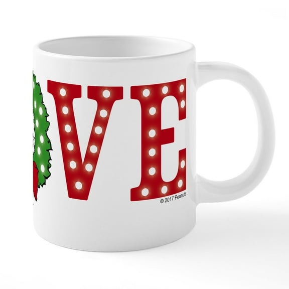 CafePress - Snoopy Holiday Love - 20 Oz White Ceramic Mega Mug