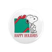 CafePress - Snoopy Holiday Present Magnets - 2.25" Round Magnet, Refrigerator Magnet, Button Magnet Style