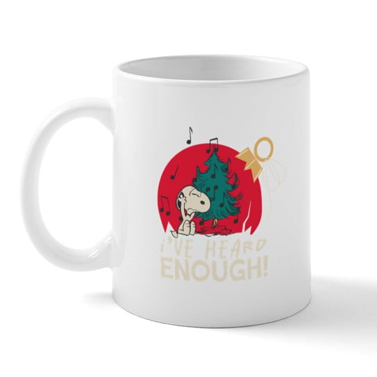 CafePress - Snoopy I've Heard Enough! 11 Oz Ceramic Mug - 11 oz Ceramic Mug - Novelty Coffee Tea Cup