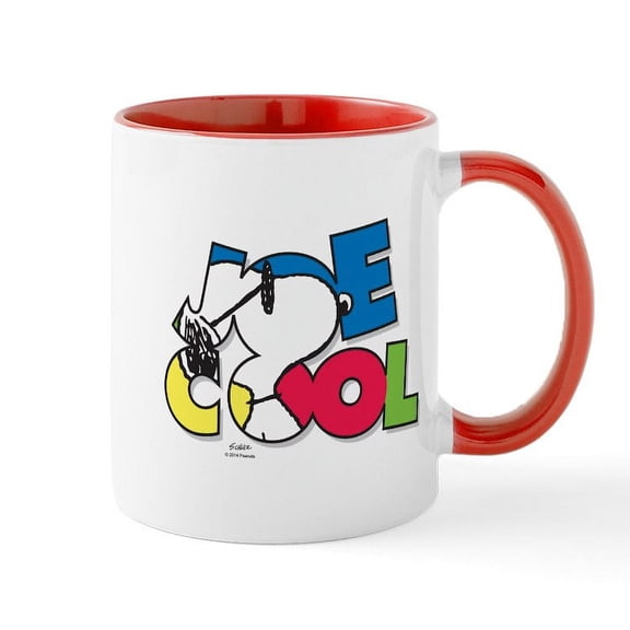 CafePress - Snoopy Joe Cool Large Mug - 11 oz Ceramic Mug - Novelty Coffee Tea Cup