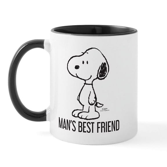 CafePress - Snoopy: Man's Best Friend - 11 oz Ceramic Mug - Novelty Coffee Tea Cup