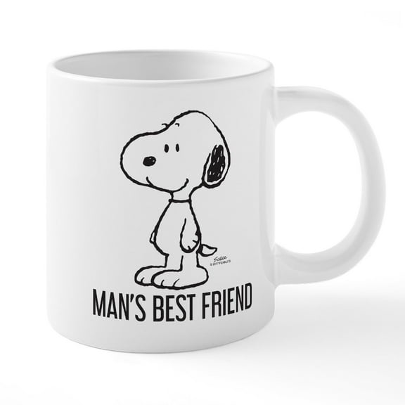 CafePress - Snoopy: Man's Best Friend - 20 Oz White Ceramic Mega Mug