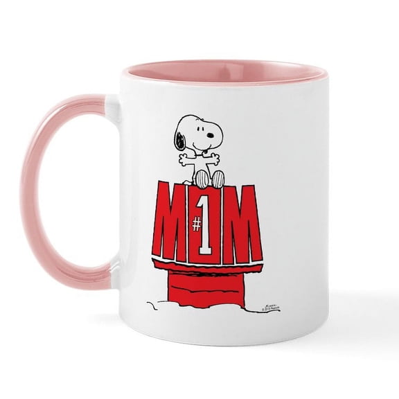 CafePress - Snoopy Mom #1 Mugs - 11 oz Ceramic Mug - Novelty Coffee Tea Cup