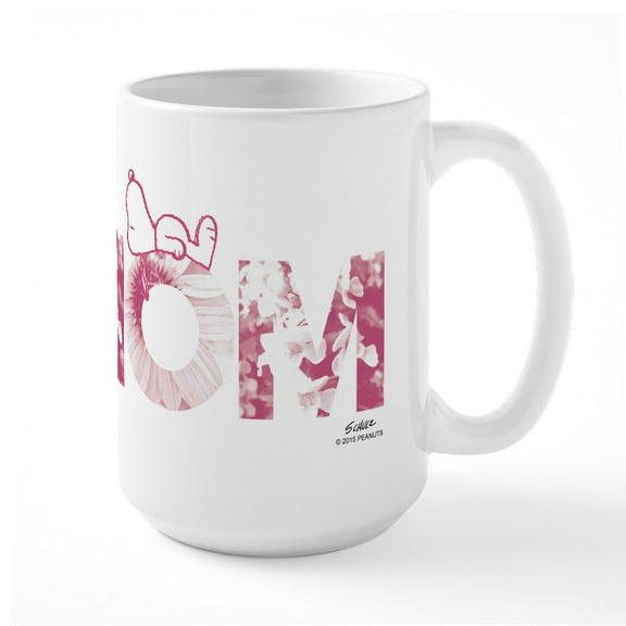 CafePress - Snoopy Mom Large Mug - 15 oz Ceramic Large White Novelty Mug