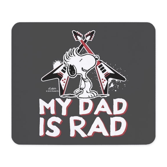 CafePress - Snoopy My Dad Is Rad Full Bleed Mousepad - Non-slip Rubber Mousepad, Gaming Mouse Pad