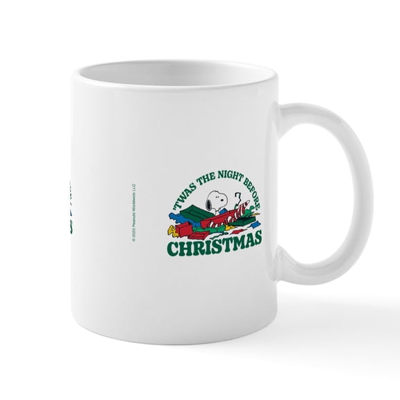 CafePress - Snoopy Night Before Christmas - 11 oz Ceramic Mug - Novelty Coffee Tea Cup