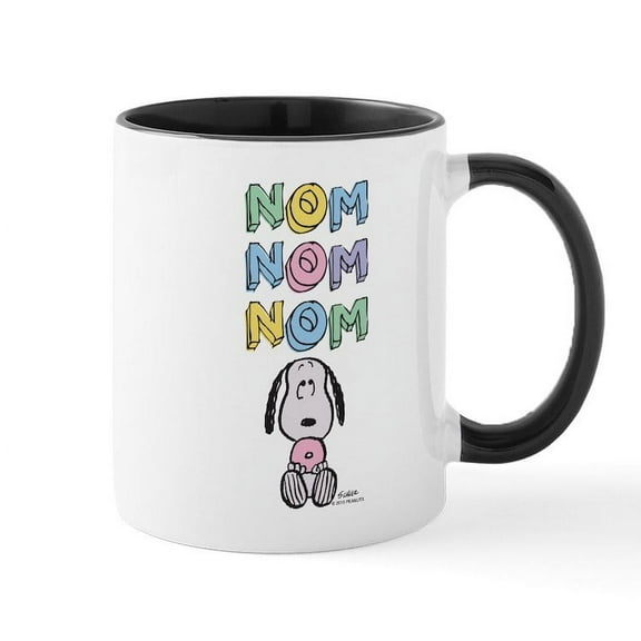 CafePress - Snoopy Nomnomnom Mugs - 11 oz Ceramic Mug - Novelty Coffee Tea Cup