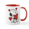 thumbnail image 1 of CafePress - Snoopy On Heart Mugs - 11 oz Ceramic Mug - Novelty Coffee Tea Cup, 1 of 4