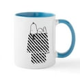 thumbnail image 1 of CafePress - Snoopy On House Stripe Black And - 11 oz Ceramic Mug - Novelty Coffee Tea Cup, 1 of 4
