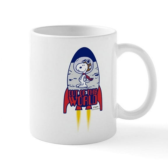 CafePress - Snoopy Out Of This World - 11 oz Ceramic Mug - Novelty Coffee Tea Cup