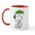 thumbnail image 1 of CafePress - Snoopy Raining Clovers - 11 oz Ceramic Mug - Novelty Coffee Tea Cup, 1 of 3