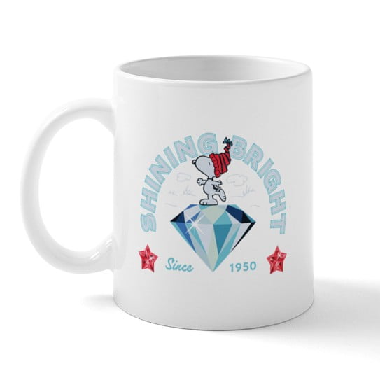 CafePress - Snoopy Shining Bright 11 Oz Ceramic Mug - 11 oz Ceramic Mug - Novelty Coffee Tea Cup
