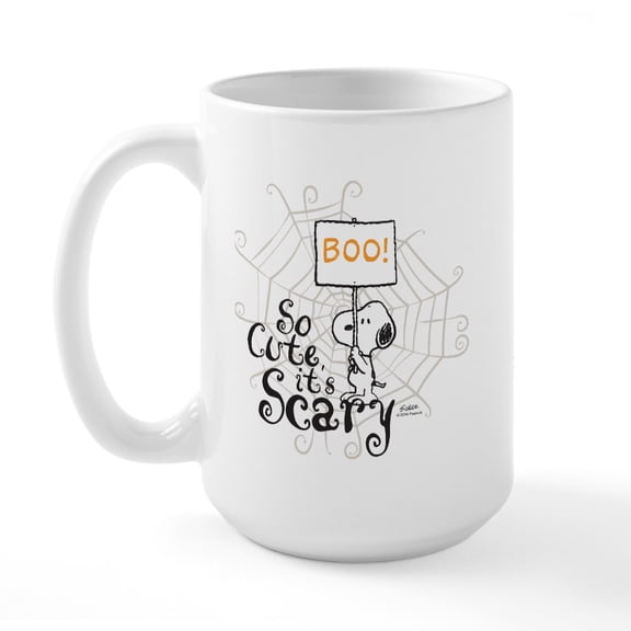 CafePress - Snoopy So Cute It'S Scary Mugs - 15 oz Ceramic Large White Novelty Mug