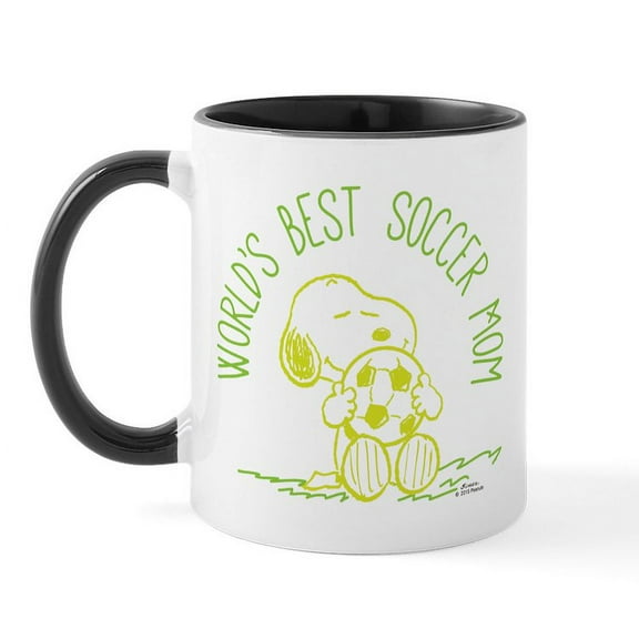 CafePress - Snoopy Soccer Mom Mugs - 11 oz Ceramic Mug - Novelty Coffee Tea Cup