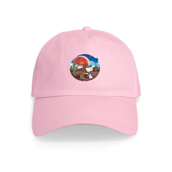 CafePress - Snoopy Space Cowboy - Adjustable 100% Brushed Unisex Casual Cotton Baseball Cap, Beige, 1