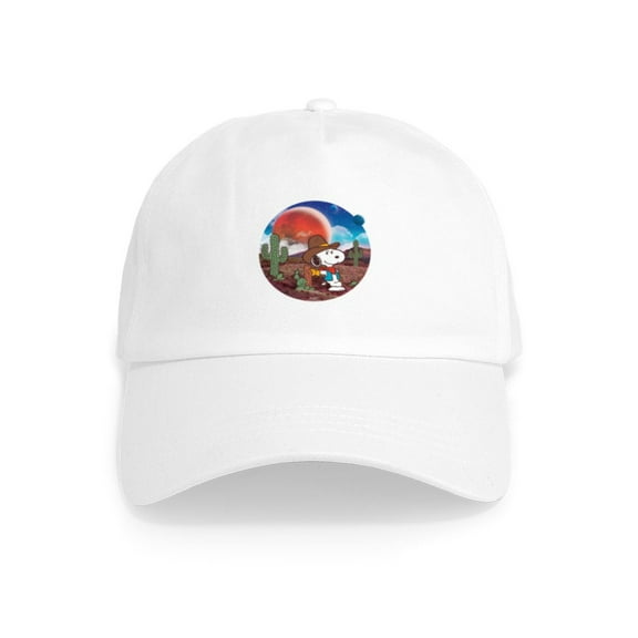 CafePress - Snoopy Space Cowboy - Adjustable 100% Brushed Unisex Casual Cotton Baseball Cap, Beige, 1