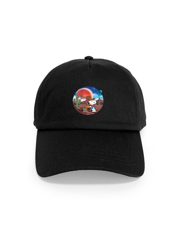 - Snoopy Space Cowboy - Adjustable 100% Brushed Unisex Casual Cotton Baseball Cap, Beige, 1