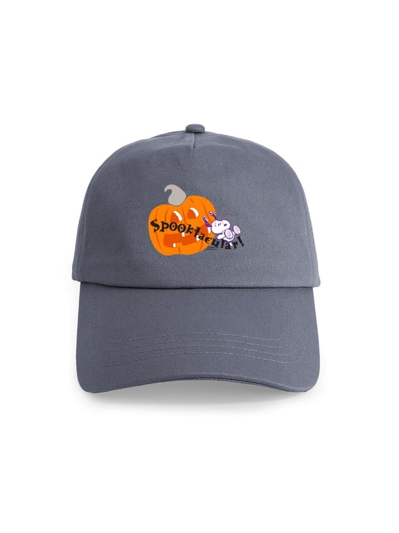 - Snoopy Spooktacular Cap - Adjustable 100% Brushed Unisex Casual Cotton Baseball Cap, Beige, 1