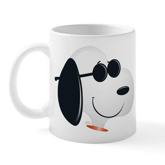 CafePress - Snoopy Sunglasses Emoji - 11 oz Ceramic Mug - Novelty Coffee Tea Cup