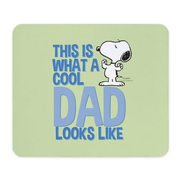 CafePress - Snoopy This Is What A Cool Dad Looks L Mousepad - Non-slip Rubber Mousepad, Gaming Mouse Pad