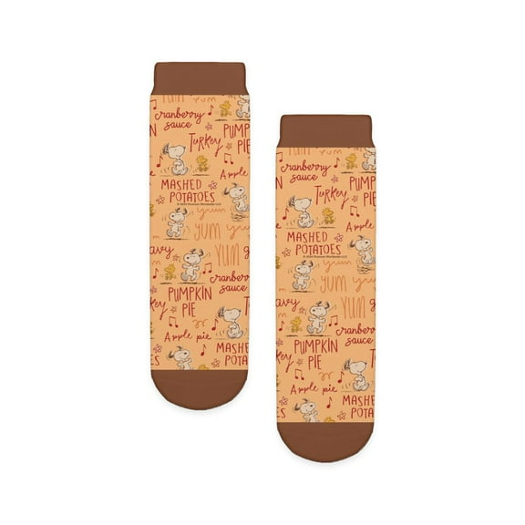 CafePress - Snoopy Turkey Day Pattern - Unisex Novelty Printed Crew Kids Socks