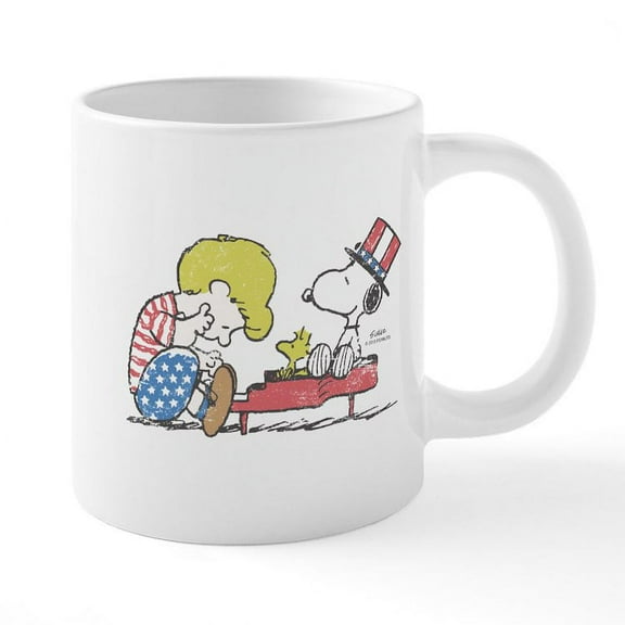 CafePress - Snoopy Vintage Schroeder - 20 Oz White Ceramic Mega Mug