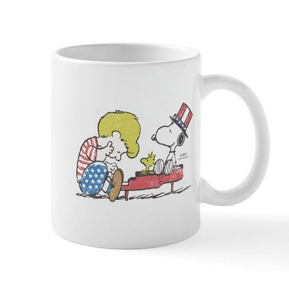 CafePress - Snoopy Vintage Schroeder Mug - 11 oz Ceramic Mug - Novelty Coffee Tea Cup